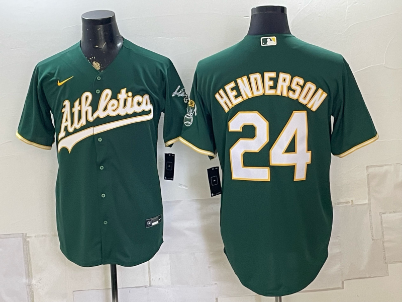 Men Oakland Athletics #24 Henderson green Nike 2026 MLB Jersey 082800221